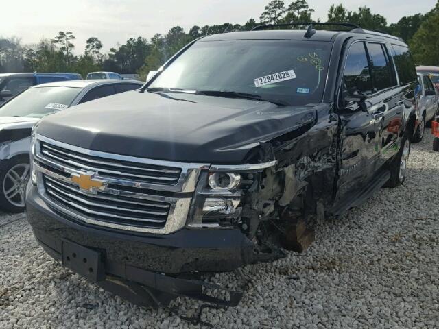 1GNSCJKC3GR476141 - 2016 CHEVROLET SUBURBAN C BLACK photo 2