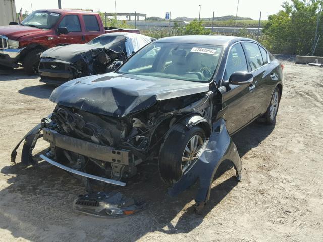 JN1BV7AP1EM688480 - 2014 INFINITI Q50 BASE Чорний фото 2