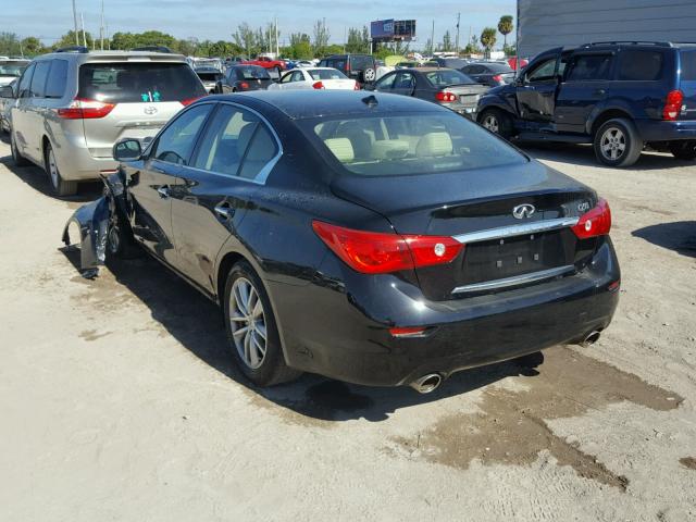 JN1BV7AP1EM688480 - 2014 INFINITI Q50 BASE BLACK photo 3