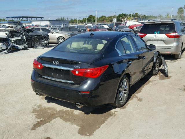 JN1BV7AP1EM688480 - 2014 INFINITI Q50 BASE BLACK photo 4