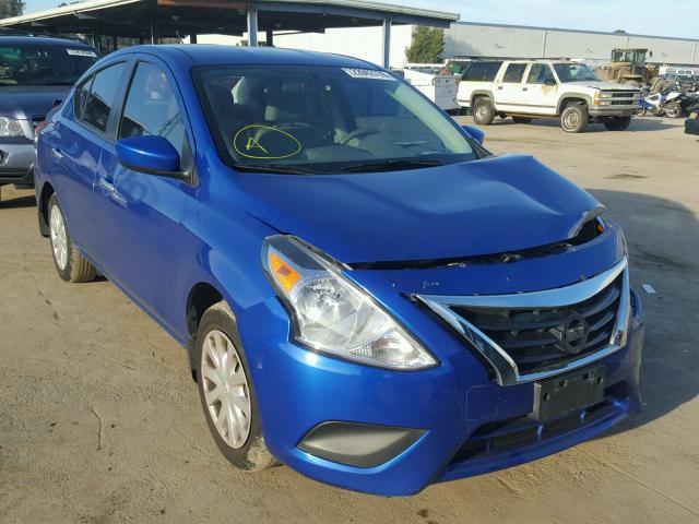 3N1CN7AP8FL826547 - 2015 NISSAN VERSA S BLUE photo 1