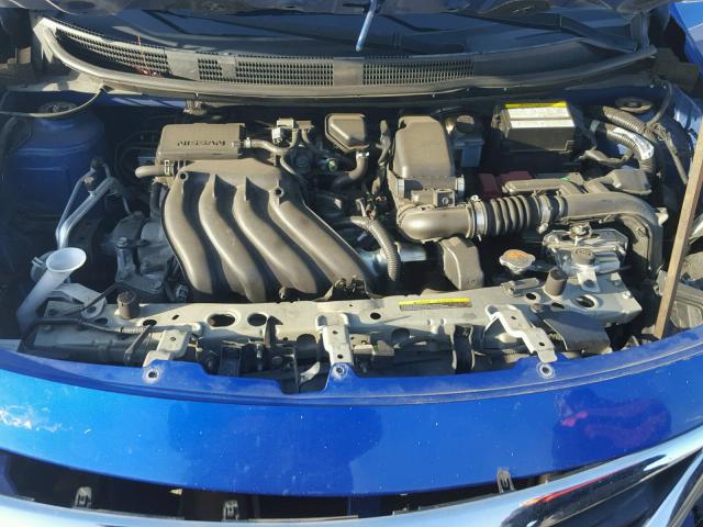 3N1CN7AP8FL826547 - 2015 NISSAN VERSA S BLUE photo 7