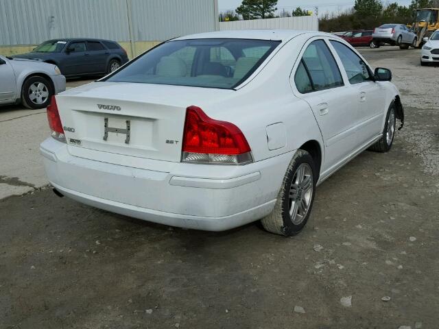 YV1RS592082690684 - 2008 VOLVO S60 2.5T WHITE photo 4