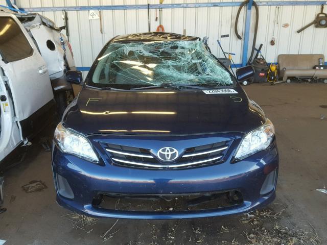 5YFBU4EE8DP089305 - 2013 TOYOTA COROLLA BA BLUE photo 10