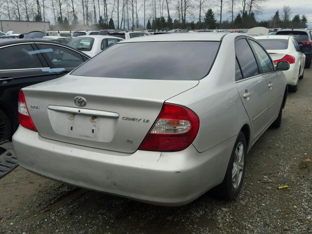 4T1BF30K72U507530 - 2002 TOYOTA CAMRY LE SILVER photo 4