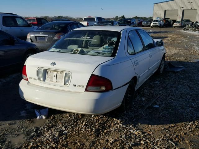 3N1CB51D62L599629 - 2002 NISSAN SENTRA XE WHITE photo 4