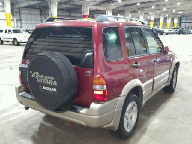 JS3TD62V524161843 - 2002 SUZUKI GRAND VITA BURGUNDY photo 4