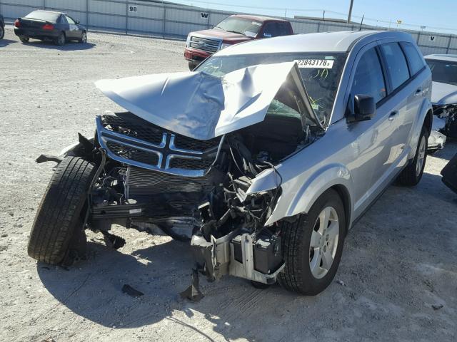 3C4PDCAB6DT567486 - 2013 DODGE JOURNEY SE SILVER photo 2