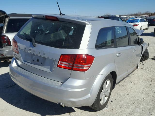 3C4PDCAB6DT567486 - 2013 DODGE JOURNEY SE SILVER photo 4