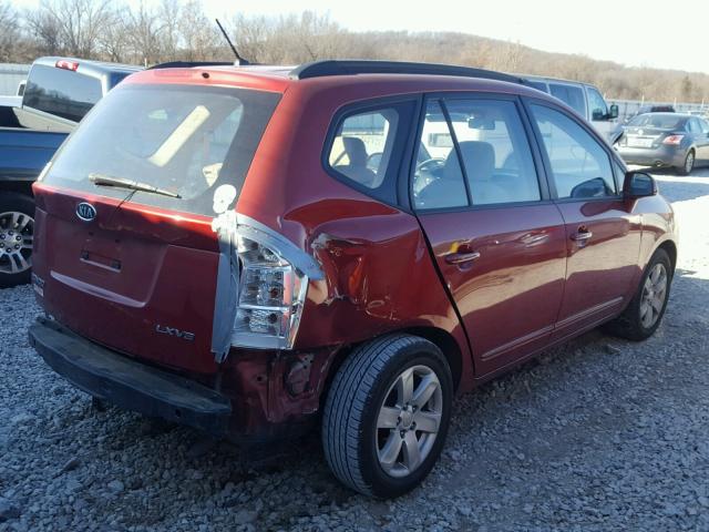 KNAFG526787177973 - 2008 KIA RONDO LX RED photo 4