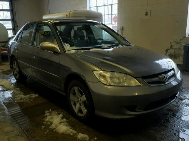 2HGES26765H543809 - 2005 HONDA CIVIC EX GRAY photo 1