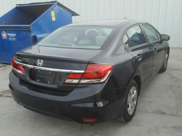 19XFB2F57EE238851 - 2014 HONDA CIVIC LX BLACK photo 4