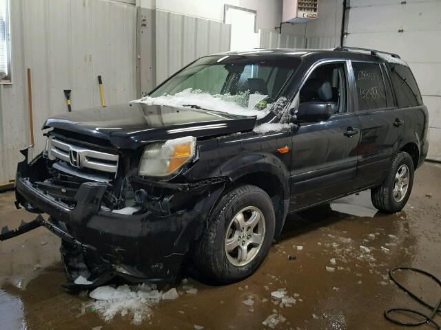 2HKYF18576H501633 - 2006 HONDA PILOT EX BLACK photo 2