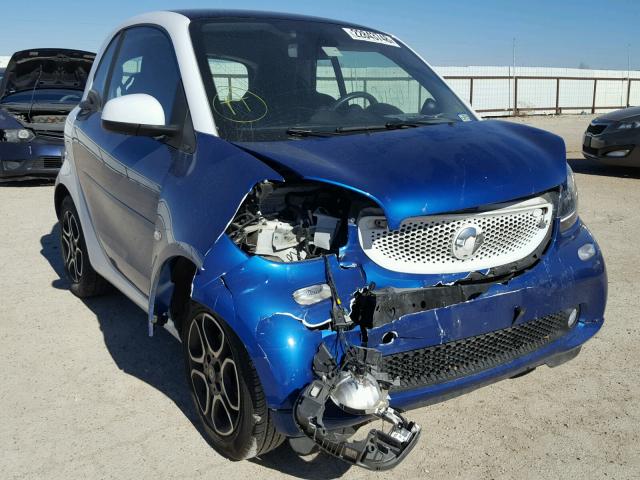 WMEFJ5DA9GK052637 - 2016 SMART FORTWO BLUE photo 1