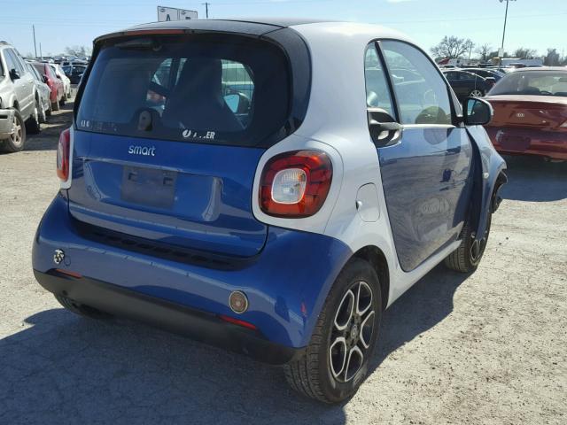 WMEFJ5DA9GK052637 - 2016 SMART FORTWO BLUE photo 4