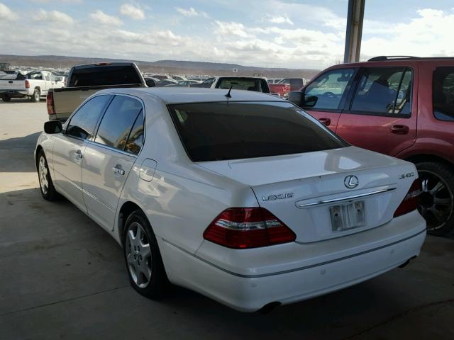 JTHBN36F655003162 - 2005 LEXUS LS 430 WHITE photo 3