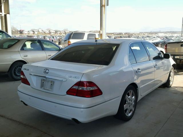 JTHBN36F655003162 - 2005 LEXUS LS 430 WHITE photo 4