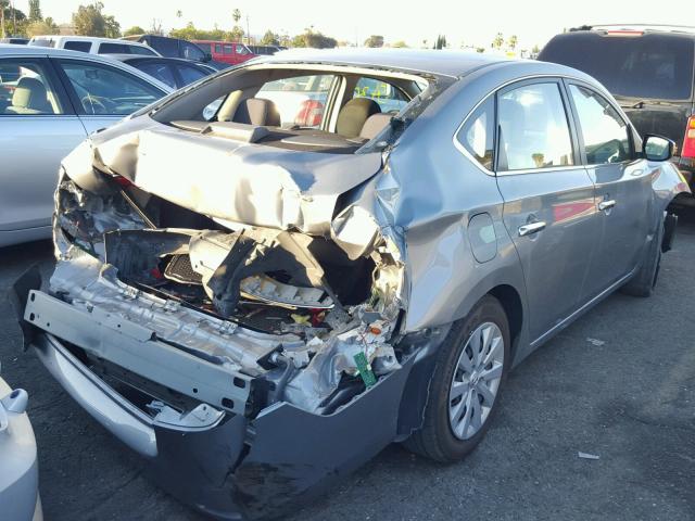 3N1AB7AP1EL690597 - 2014 NISSAN SENTRA S GRAY photo 4