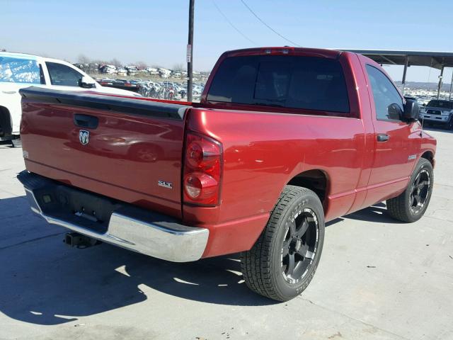 1D7HA16N98J139905 - 2008 DODGE 1500 MAROON photo 4