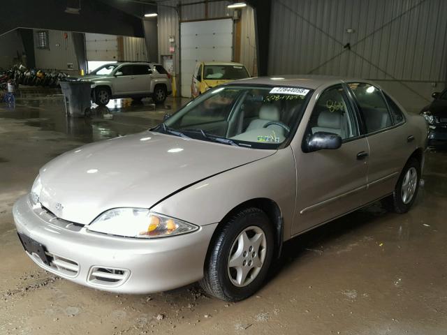 1G1JC5241Y7166368 - 2000 CHEVROLET CAVALIER TAN photo 2