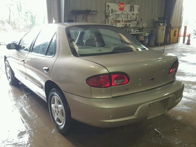 1G1JC5241Y7166368 - 2000 CHEVROLET CAVALIER TAN photo 3