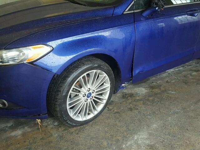 3FA6P0HD4ER246334 - 2014 FORD FUSION SE BLUE photo 9