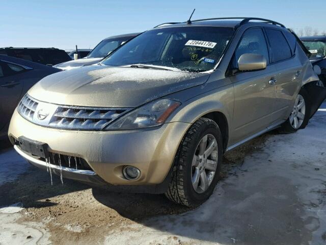 JN8AZ08T27W511262 - 2007 NISSAN MURANO SL GOLD photo 2