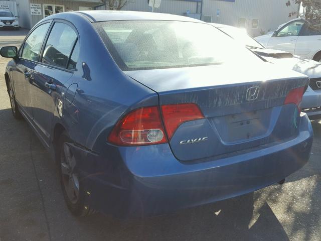 1HGFA16847L096932 - 2007 HONDA CIVIC EX BLUE photo 3