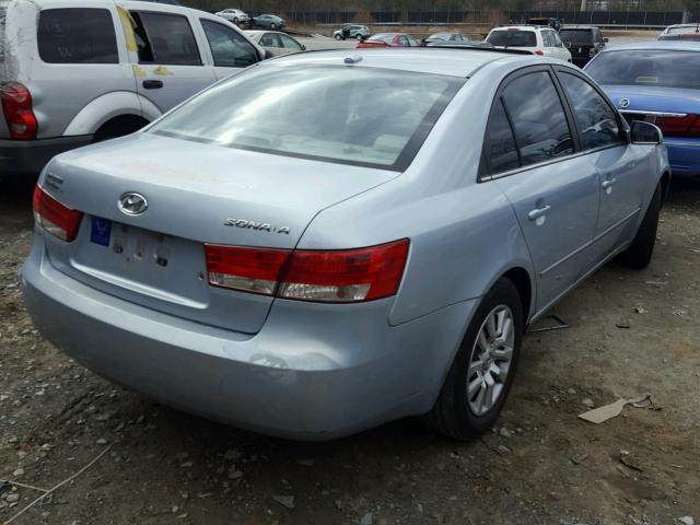 5NPET46C37H245717 - 2007 HYUNDAI SONATA GLS BLUE photo 4