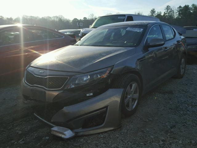 5XXGM4A79FG463798 - 2015 KIA OPTIMA LX GRAY photo 2