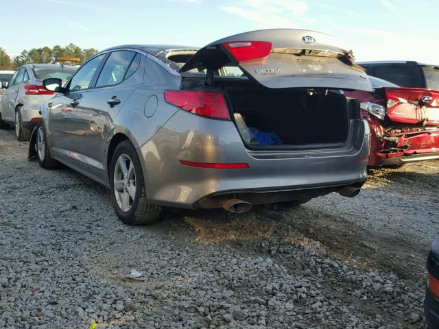 5XXGM4A79FG463798 - 2015 KIA OPTIMA LX GRAY photo 3