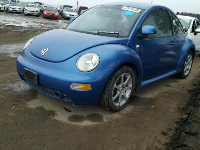 3VWCC21C9YM450891 - 2000 VOLKSWAGEN NEW BEETLE BLUE photo 2