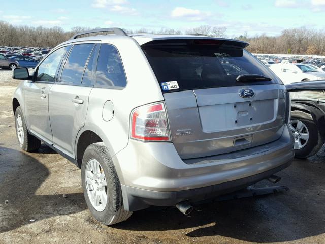 2FMDK48C58BA40498 - 2008 FORD EDGE SEL GRAY photo 3