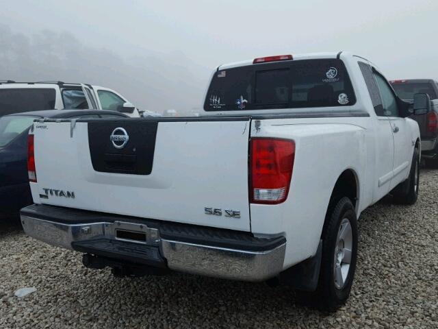 1N6AA06AX4N514459 - 2004 NISSAN TITAN XE WHITE photo 4