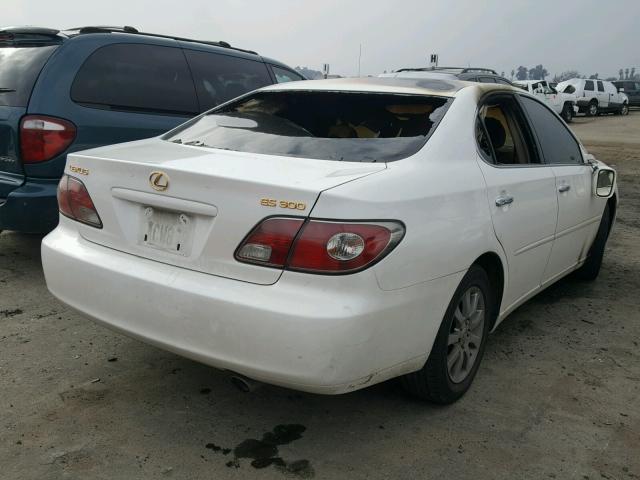 JTHBF30G730099909 - 2003 LEXUS ES 300 WHITE photo 4