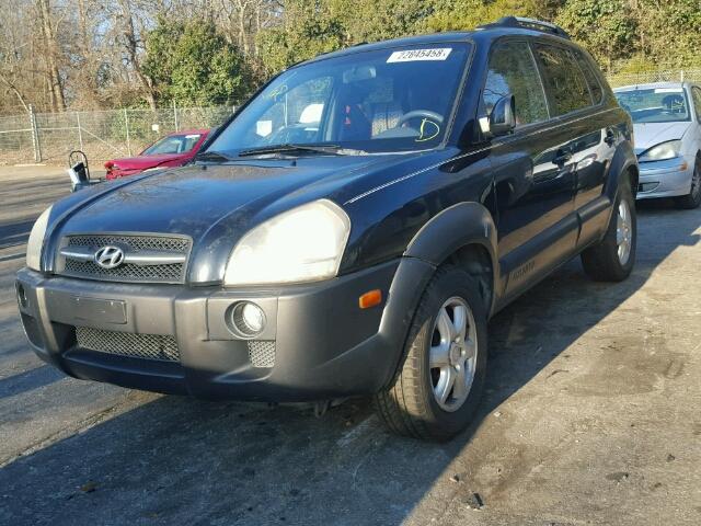 KM8JN12D15U149699 - 2005 HYUNDAI TUCSON GLS BLACK photo 2