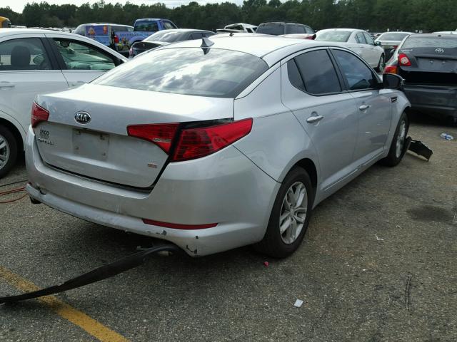 5XXGM4A74DG161879 - 2013 KIA OPTIMA LX SILVER photo 4