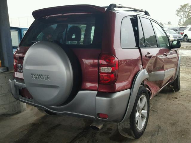 JTEGD20V050080817 - 2005 TOYOTA RAV4 RED photo 4