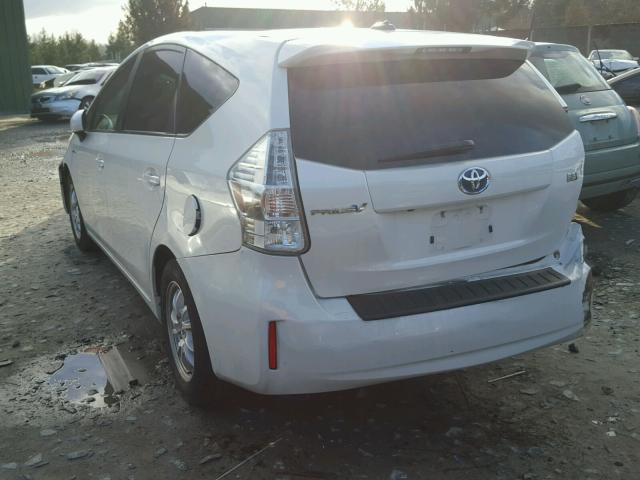 JTDZN3EU6C3084110 - 2012 TOYOTA PRIUS V WHITE photo 3