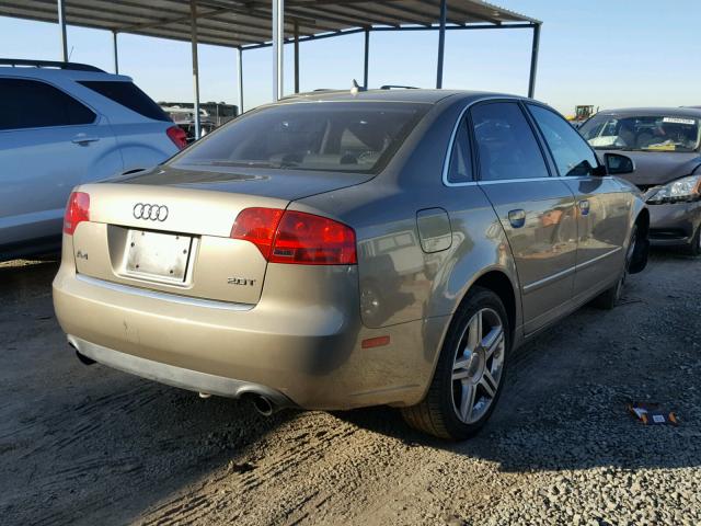 WAUAF78E37A132702 - 2007 AUDI A4 2 GOLD photo 4