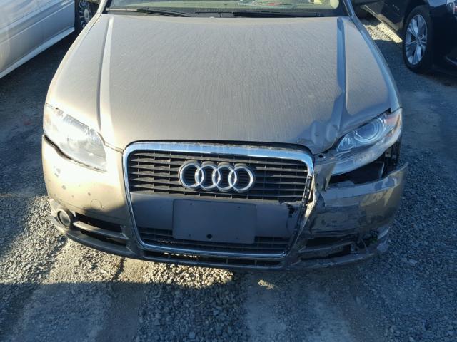 WAUAF78E37A132702 - 2007 AUDI A4 2 GOLD photo 7