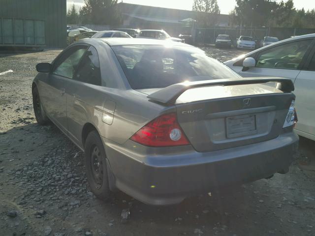 1HGEM22004L050678 - 2004 HONDA CIVIC EX GRAY photo 3