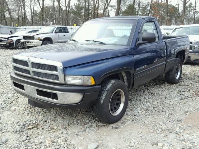 1B7HC16X51S249274 - 2001 DODGE RAM 1500 BLUE photo 2