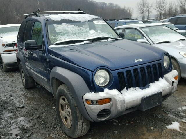 1J4GL48K63W554626 - 2003 JEEP LIBERTY SP BLUE photo 1