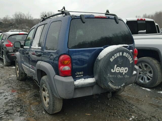 1J4GL48K63W554626 - 2003 JEEP LIBERTY SP BLUE photo 3