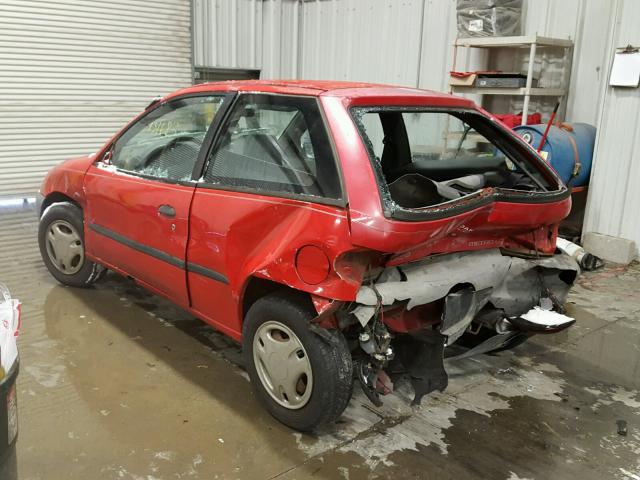 2C1MR2261X6709264 - 1999 CHEVROLET METRO RED photo 3