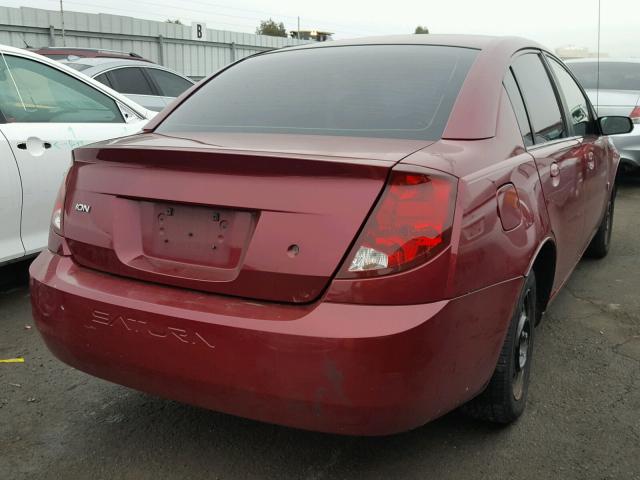 1G8AJ52F54Z184332 - 2004 SATURN ION LEVEL RED photo 4