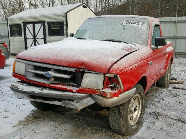 1FTCR11UXVPA02170 - 1997 FORD RANGER RED photo 2