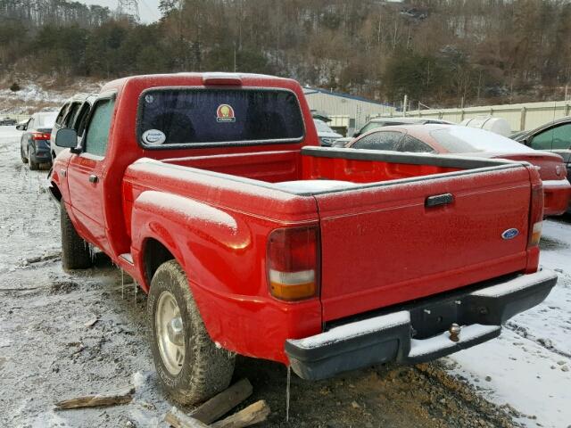 1FTCR11UXVPA02170 - 1997 FORD RANGER RED photo 3