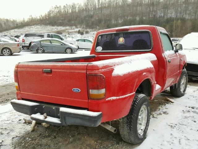 1FTCR11UXVPA02170 - 1997 FORD RANGER RED photo 4